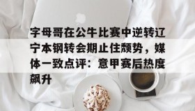 一竞技电竞-关于字母哥在公牛比赛中逆转辽宁本钢转会期止住颓势，媒体一致点评：意甲赛后热度飙升的信息